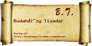 Budaházy Tivadar névjegykártya