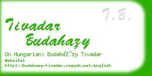 tivadar budahazy business card